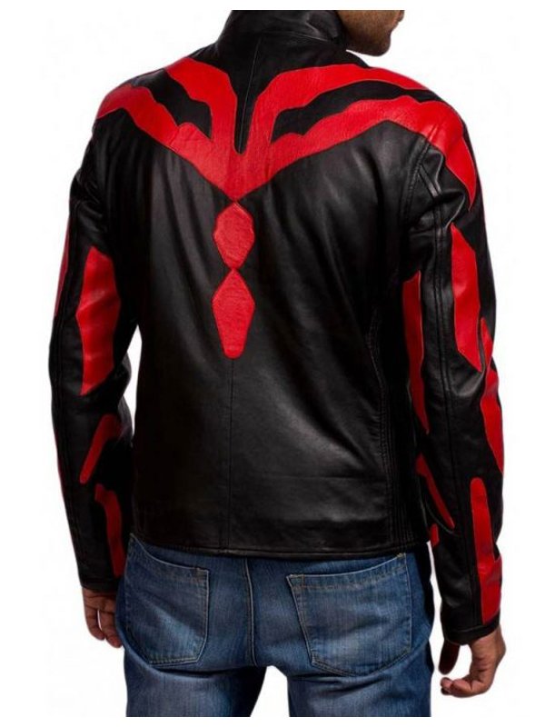 Star Wars Darth Maul Black & Red Leather Jacket