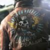 Video Game Battlefield 5 Death Dealer Leather Bomber Skull Jacket