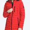 Womens Red Quilted CoatWomens Red Quilted Coat