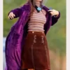 Daisy Jones & The Six Camila Morrone Purple Coat