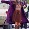 Daisy Jones & The Six Camila Morrone Purple Coat