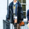 Gossip Girl Julien Calloway Shearling Leather Coat