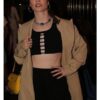 Jess Glynne Brown Oversized Coat