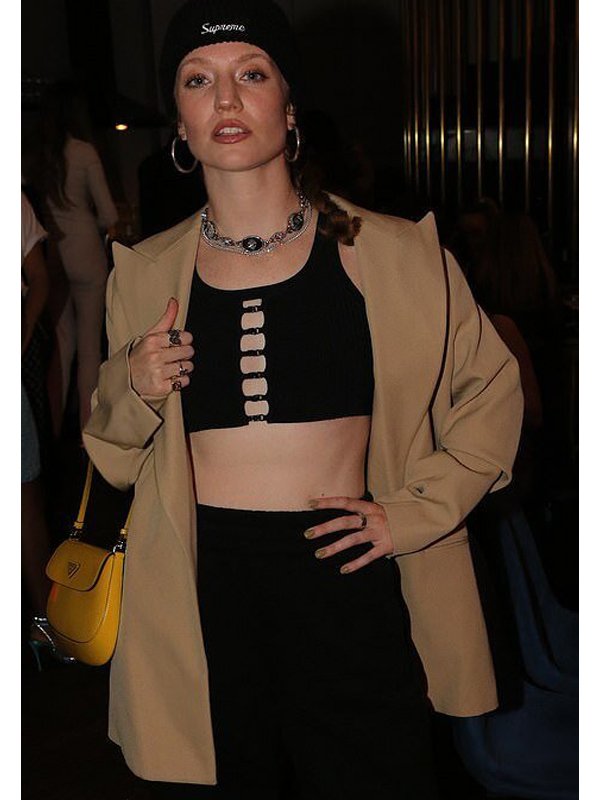 Jess Glynne Brown Oversized Coat