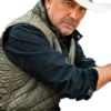 Kevin Costner Green Quilted Vest