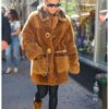 Jennifer Lopez Faux Fur Coat