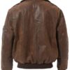 Men's Flight Bomber Air Force Aviator Brown Leather Jacket