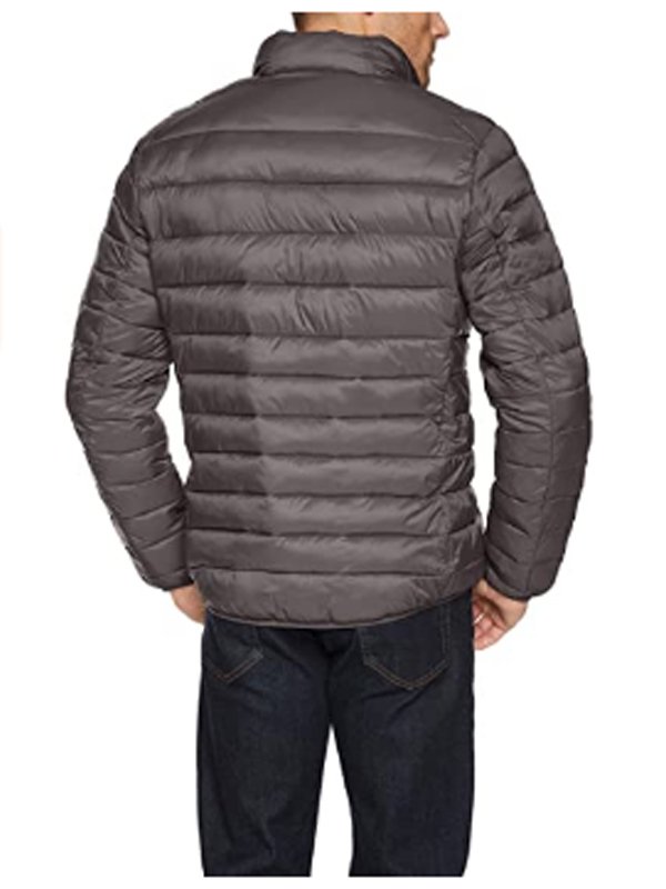 Men's Lightweight Water Resistant Grey Puffer Jacket