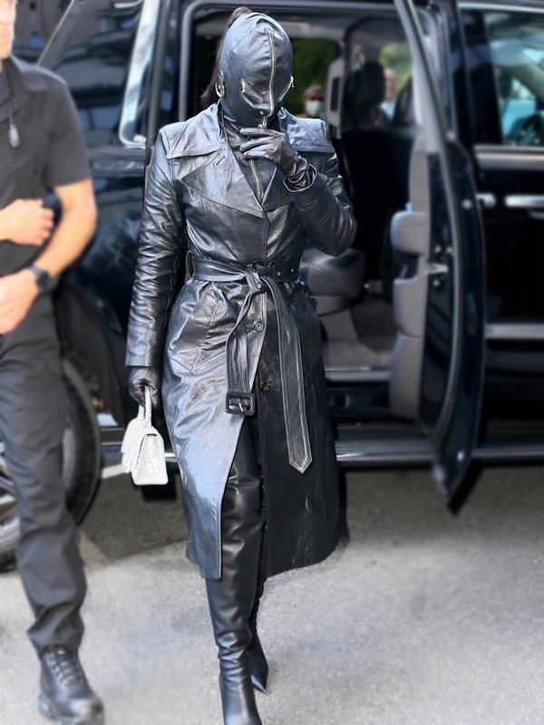 Met Gala 2021 Kim Kardashian Leather Coat