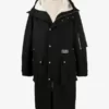 Queen Latifah Black Hooded Shearling Coat