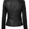 Womens Black Moto Biker leather Jacket