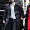 Brooklyn Beckham Long Black Puffer Coat