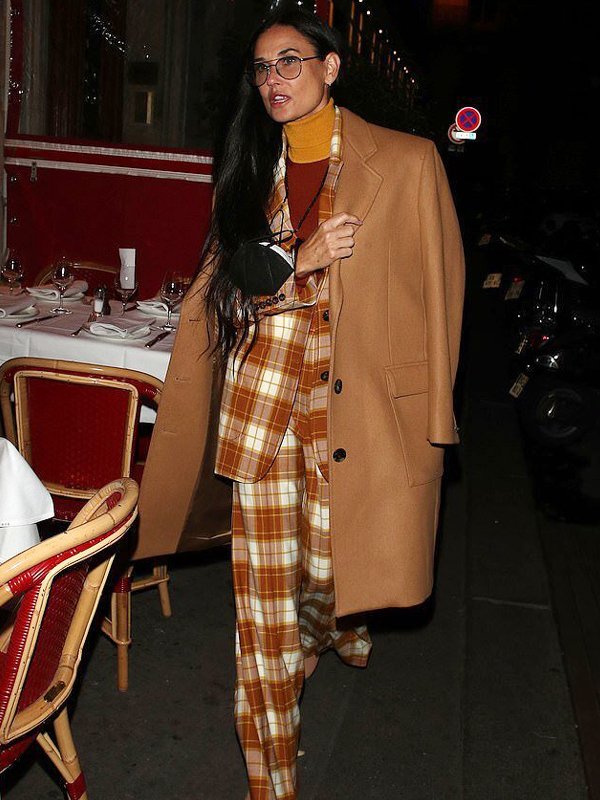 Demi Moore Brown Trench Coat