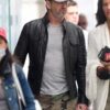 Gerard Butler Black Leather Jacket