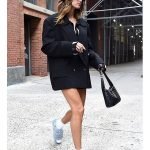 Hailey Bieber Black Oversized Blazer