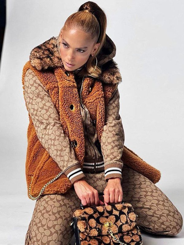 Jennifer Lopez Shearling Vest