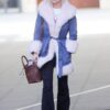 Laura Whitmore Blue Fluffy Coat