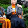 Miranda Hobbes Sex And The City reboot Miranda Hobbe Grey Jacket