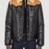 Modern Look Puffer Leather Jacket Mens