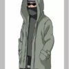 Naruto Shino Aburame Grey Hooded Coat