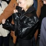 Nicola Peltz Cropped Leather Jacket