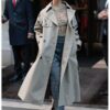 Paris Fashion Week Iris Law Long Beige Trench Coat