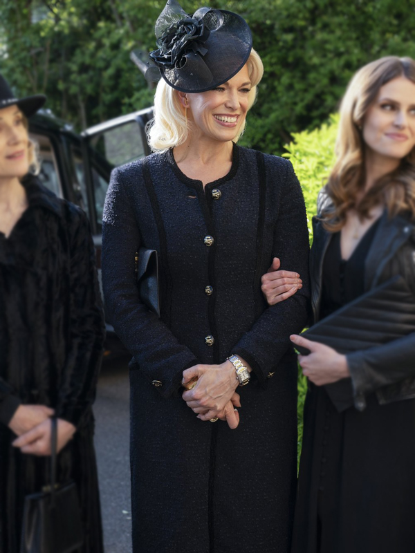 Ted Lasso Rebecca Welton Hannah Waddingham Black Long Coat