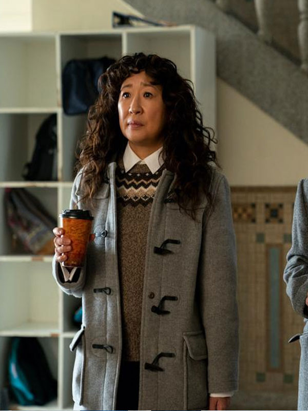 The Chair Sandra Oh Grey Coat