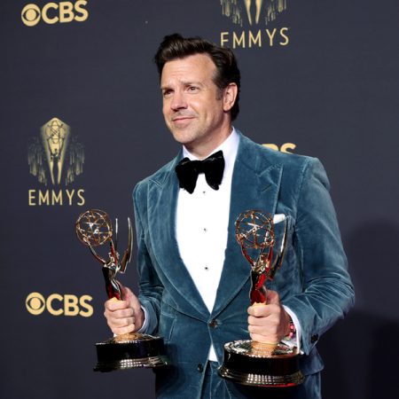 Ted Lasso Jason Sudeikis Blazer - Ted Lasso Blue Velvet Blazer