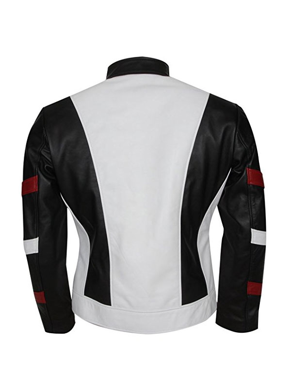 Bruce Lee Classic Vintage White Leather Jacket - Jacketsjunction
