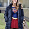 Kara Danvers Supergirl Puffer Hood Coat