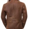 Men's Sheepskin Brown Leather Shearling Coat