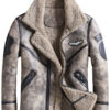 Men's Sheepskin Distressed Leather Shearling Jacket