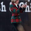 Diana Spencer 2021 Kristen Stewart Plaid Felt Coat