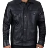 Uncharted Nathan Drake Black Leather Jacket