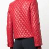 Women's Lambskin Quilted Red Jacket