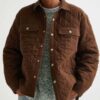 B Positive S02 Drew Dunbar Brown Quilted Jacket