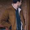 Brett Dalton One December Night Jason Bedford Brown Suede Leather Jacket