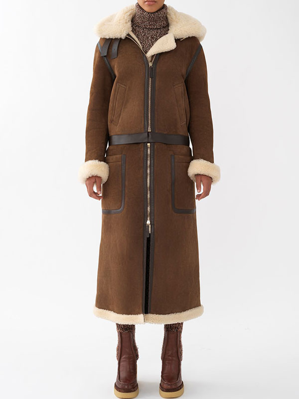 Citi Concert Series on Today Alicia Keys Shearling Leather Coat