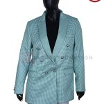 Emily in Paris S02 Emily Cooper Green Houndstooth Blazer