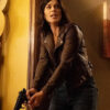 Sidney Prescott scream Neve Campbell Brown Leather Jacket