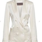 And Just Like Carrie Bradshaw Satin Crepe White Blazer