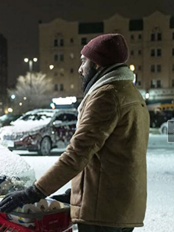 Himesh Patel Station Eleven Jeevan Chaudhary Shearling Brown Jacket