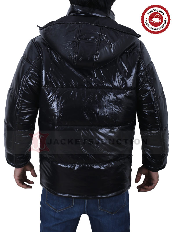 Mens Hooded Puffer Black jacket