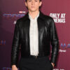 Spider-Man No Way Home Tom Holland Black Leather Jacket