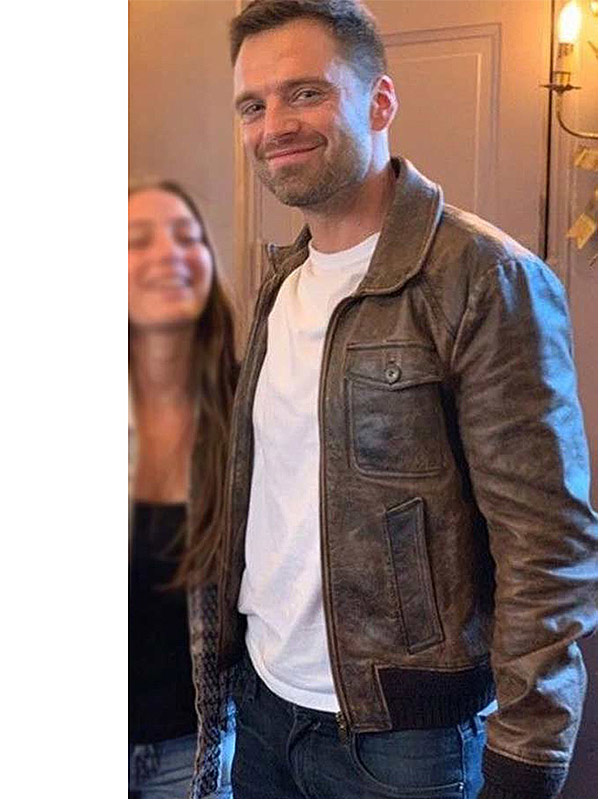 The 355 Sebastian Stan Leather Jacket