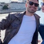 The 355 Sebastian Stan Brown Leather Jacket