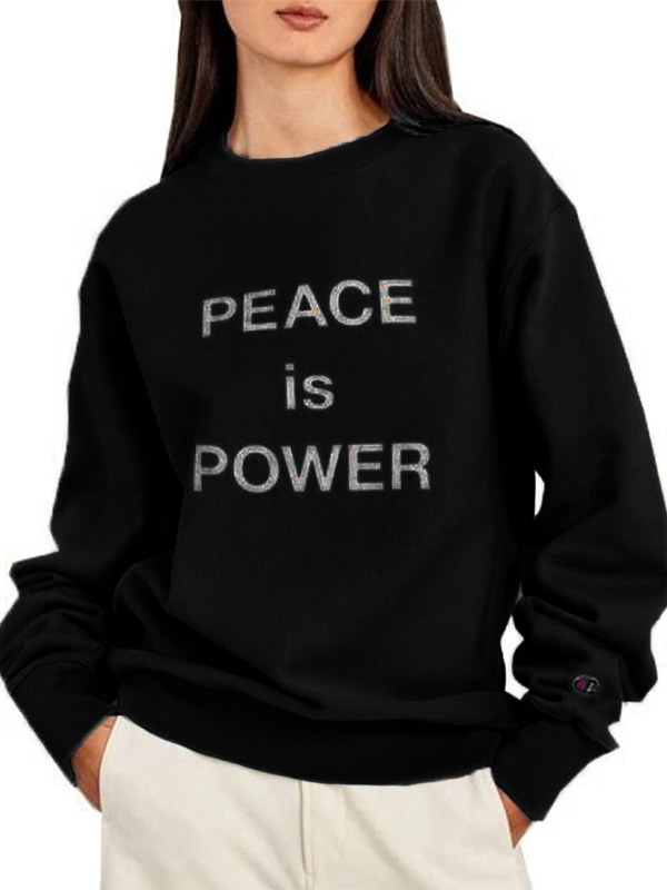 Peace is Power Unisex Sweatshirt Womens