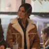 Superman And Lois Emmanuelle Chriqui Suede Leather Coat