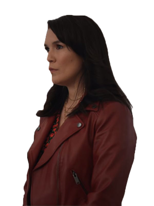 The Afterparty Zoe Chao Red Leather Jacket